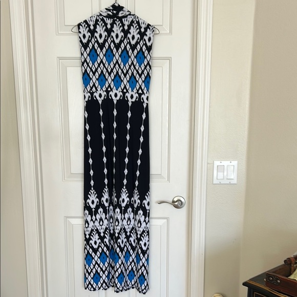 Chico's Black and Blue Maxi Dress Elegant Design - Picture 5 of 9